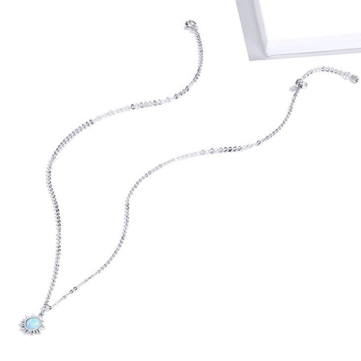 Colar Sol de Opala Azul