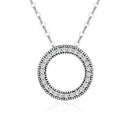 Colar Prata Pingente Redondo Coração Romantic