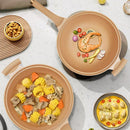 Panela Wok™ de terracota antiaderente com cesto de vapor (SÓ HOJE!!!)