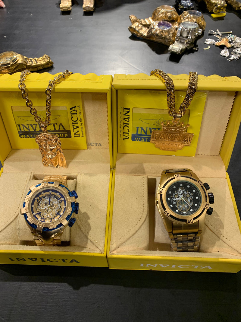 KIT 2 RELÓGIOS + 2 CORRENTES