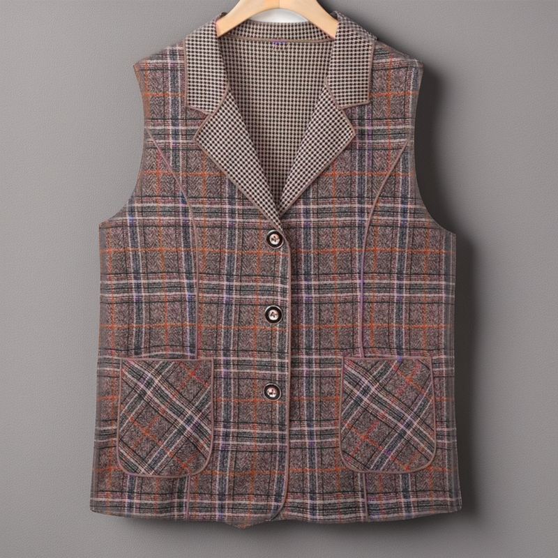 Colete de Lapela Francesca™ Moda Européia / Uma Peça que Reflete o Brilho e a Beleza da Moda Européia.