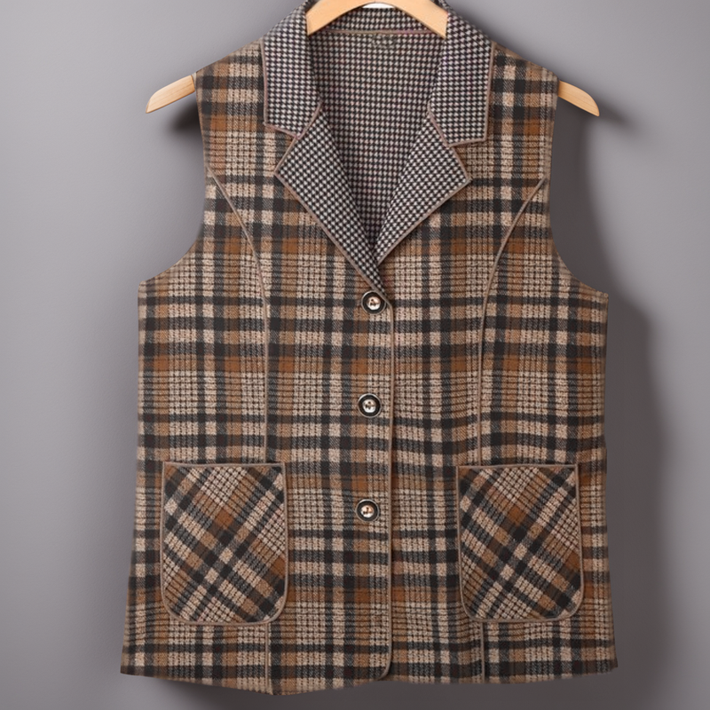 Colete de Lapela Francesca™ Moda Européia / Uma Peça que Reflete o Brilho e a Beleza da Moda Européia.