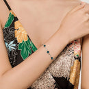 Pulseira Coração Azul Prata